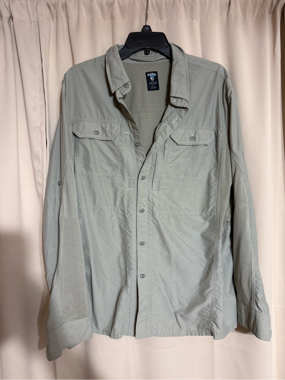 KUHL Men's Light Sage Green Lightweight Utility Shirt Jacket